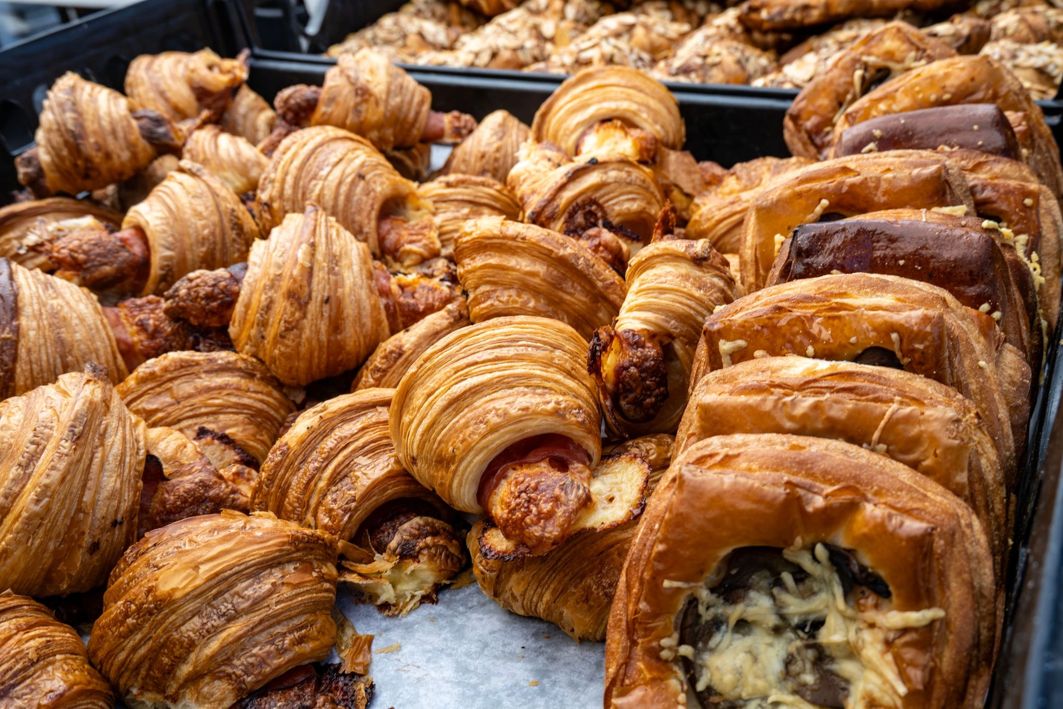 Assortment of pastries on display